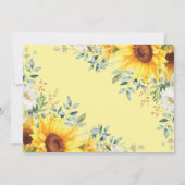 Invitation Eléphant 1er anniversaire Sunflower Gold Green (Dos)