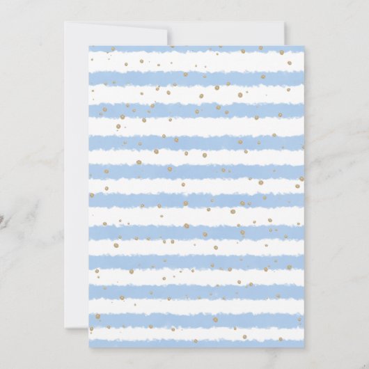 Invitation Eléphant arachide douce Floral Bleu bébé garçon do (Dos)