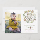 Invitation Elephant Automne Automne Sexe Neutre Anniversaire (Devant)