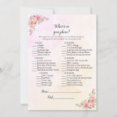 Invitation Elephant Baby shower Ce qui est sur votre jeu de t (Devant)