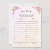 Invitation Elephant Baby shower Devine Son Age Game Card (Devant)