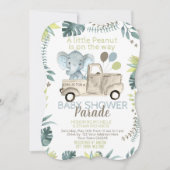 Invitation Elephant Baby Shower Parade (Devant)