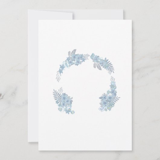 Invitation Eléphant Bébé bleu mignon (Dos)