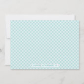 Invitation Éléphant bleu petit baby shower d'oiseau (Dos)