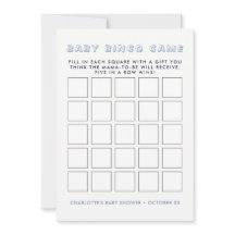 Eléphant bleu Whimsy | Baby shower Jeu de Bingo