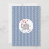 Invitation Eléphant bleu Whimsy | Baby shower Jeu de Bingo (Dos)