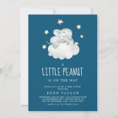 Invitation Elephant Boy | Baby shower de la petite arachide d (Devant)