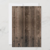 Invitation Elephant Boy Rustic Grange Baby shower en bois (Dos)