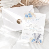 Invitation Elephant C'est un garçon Safari Boho Baby shower F