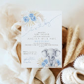 Invitation Elephant C'est un garçon Safari Boho Baby shower F