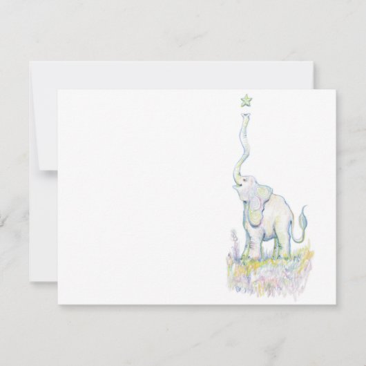 Invitation Éléphant chanceux (Devant)