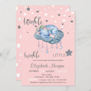 Invitation Elephant Cloud Little Star Baby shower