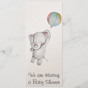 Invitation Éléphant de bébé avec l'invitation de baby shower
