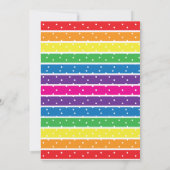 Invitation Éléphant de couleur arc-en-ciel Oh Baby Shower (Dos)