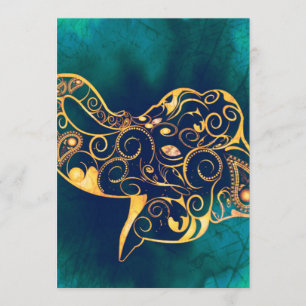 Invitation Éléphant d'or
