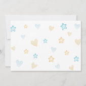 Invitation Elephant Et Blue Star Books Demander Baby shower (Dos)