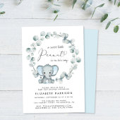 Invitation Eléphant Eucalyptus Baby Boy Douche