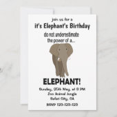 Invitation Elephant Funny mignon Elephant Anniversaire (Devant)
