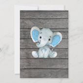 Invitation éléphant gris bleu modifiable (Dos)