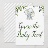 Invitation Eléphant Guess Baby Food Game Signe Taille 5x7" (Devant / Derrière)