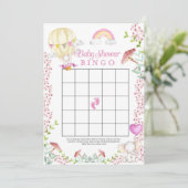 Invitation Elephant Hot Air Baby shower Bingo Jeu (Debout devant)