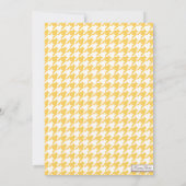 Invitation Eléphant Jaune & Blanc Baby shower Houndstooth (Dos)