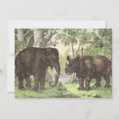 Invitation Elephant jungle Baby shower neutre genre par mail (Dos)