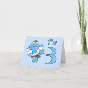 Invitation Elephant Karate 3e anniversaire Renouvellement de