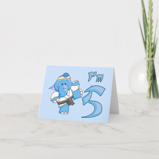 Invitation Elephant Karate 5e anniversaire (Devant)