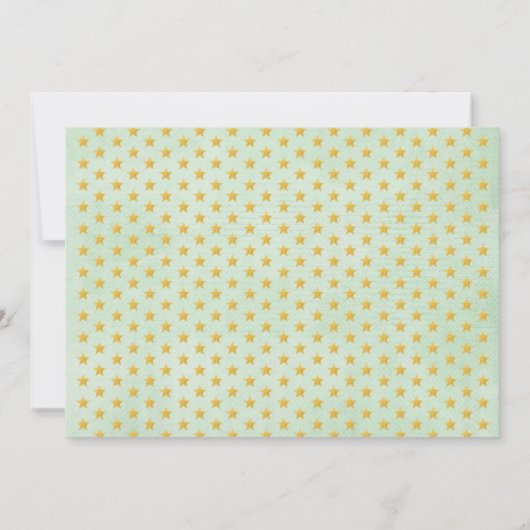 Invitation Eléphant Lune & Étoiles Baby shower verdoyant (Dos)