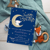 Invitation Eléphant, Lune, Parties scintillant Twinkle Star B