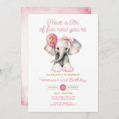 Invitation Elephant maintenant votre 2e cravate de balloon d' (Devant / Derrière)