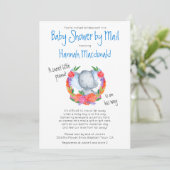 Invitation Eléphant mignon dans le Baby shower Garland Boy pa (Debout devant)