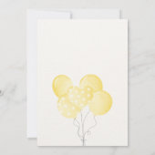 Invitation Eléphant mignon et baby shower de ballon (Dos)