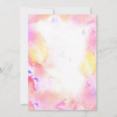 Invitation Eléphant mignon été fille colorée 1er anniversaire (Dos)