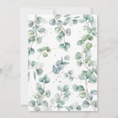 Invitation Eléphant mignon Eucalyptus Verdure Anniversaire Ga (Dos)