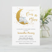 Invitation Eléphant mignon Nous sommes au-dessus du Baby show (Debout devant)