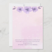 Invitation Eléphant mou Floral 1er anniversaire (Dos)