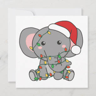 Invitation Elephant Noël Animaux d'hiver Invita