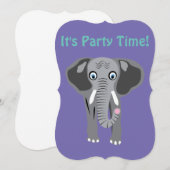 Invitation éléphant par DAM Creative (Devant / Derrière)