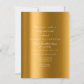 Invitation Elephant Parties scintillant Turquoise Gold Bride  (Devant)