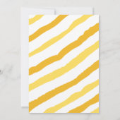 Invitation Eléphant Petit Arachide | BABY SHOWER | jaune (Dos)