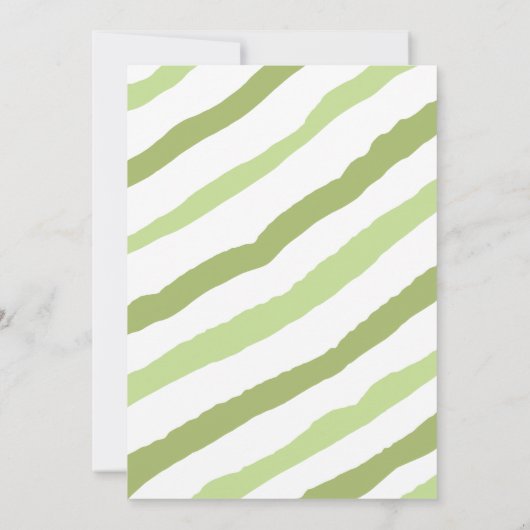 Invitation Eléphant Petit Arachide | BABY SHOWER | Vert (Dos)