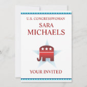 Invitation Éléphant républicain Modèle (Devant)