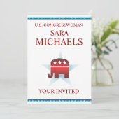 Invitation Éléphant républicain Modèle (Debout devant)