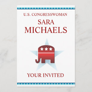 Invitation Éléphant républicain Modèle