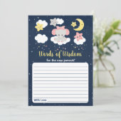 Invitation Eléphant rose et Baby shower de la marine Paroles (Debout devant)