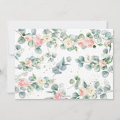 Invitation Elephant rose Floral Baby shower Invitati (Dos)