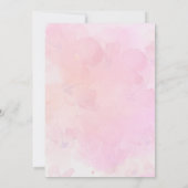 Invitation Eléphant rose Petit Arachide Bébé Fille Douche (Dos)