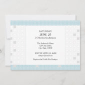 Invitation Elephant Safari Floral Blue & Grey Boy Baby shower (Dos)